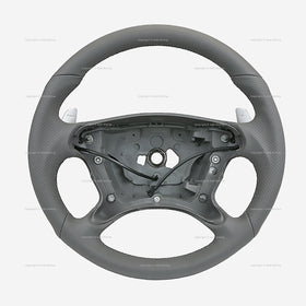 07-08 Mercedes-Benz CLK63 AMG Steering Wheel Gray Leather # 209-460-19-03-7F72