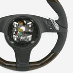 10-16 Porsche Cayenne Panamera Walnut Wood Leather Steering Wheel # 7PP-419-091-CL-A34