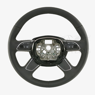12-15 Audi A6 A7 Multimedia Steering Wheel Black Leather # 4G0-419-091-M-1KT