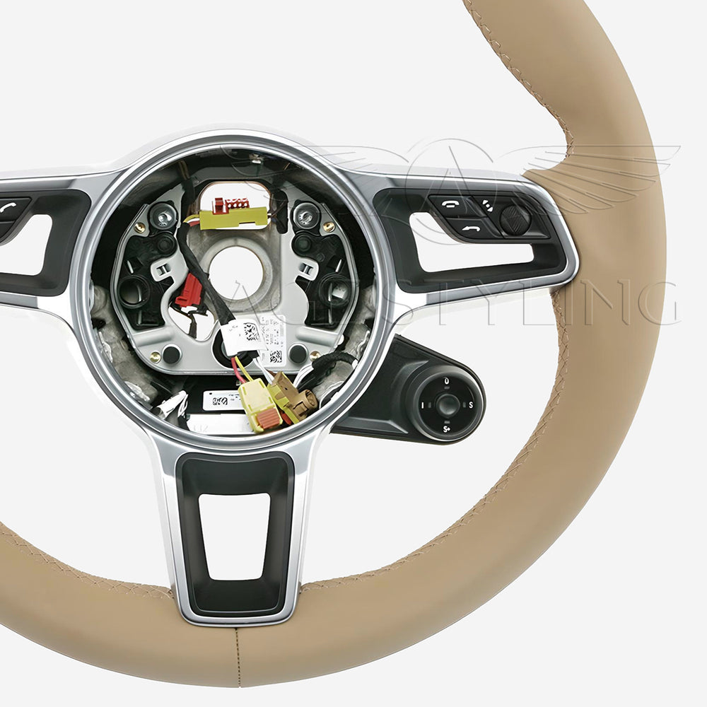 17-24 Porsche Boxster Cayman 911 Steering Wheel Luxor Beige # 9P1-419-091-EB-9J9