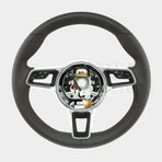 17-24 Porsche 911 Boxster Cayman Steering Wheel Agate Gray Leather # 9P1-419-091-LJ-OE5