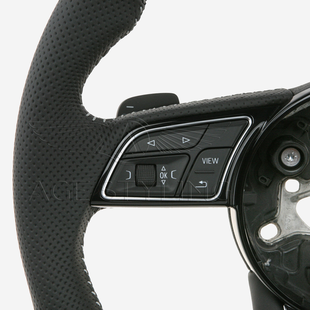 17-24 Audi A3 A4 A5 S3 S54 S5 S-Line Flat Bottom Steering Wheel # 8W0-419-091-DH-JAH