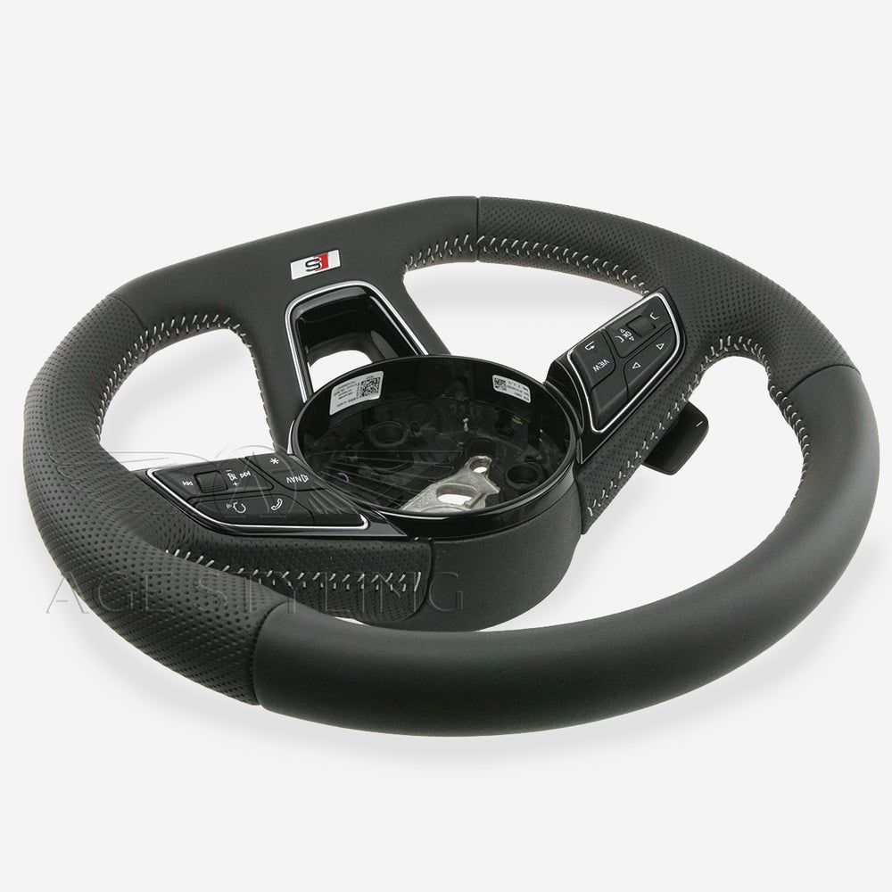 17-24 Audi A3 A4 A5 S3 S54 S5 S-Line Flat Bottom Steering Wheel # 8W0-419-091-DH-JAH