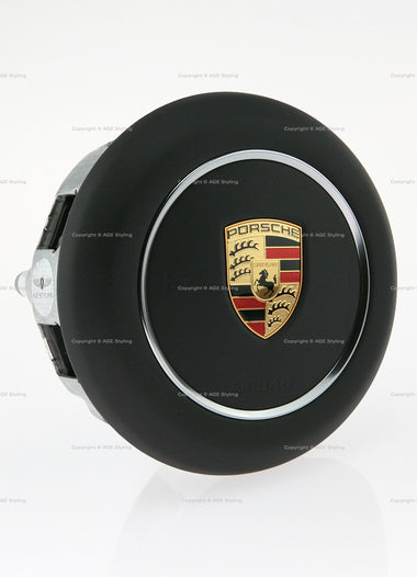 17-19 Porsche 911 Boxster 718 Spyder Driver Airbag Black Leather # 9P1-880-201-AN-A34, 9P1 880 201 AN A34, 9P1880201ANA34, 9P1-880-201-AB-A34, 9P1 880 201 AB A34, 9P1880201ABA34, 9P1-880-201-AH-A34, 9P1 880 201 AH A34, 9P1880201AHA34, 9P1-880-201-L-A34, 9P1 880 201 L A34, 9P1880201LA34, 9P1-880-201-R-A34, 9P1 880 201 R A34, 9P1880201RA34