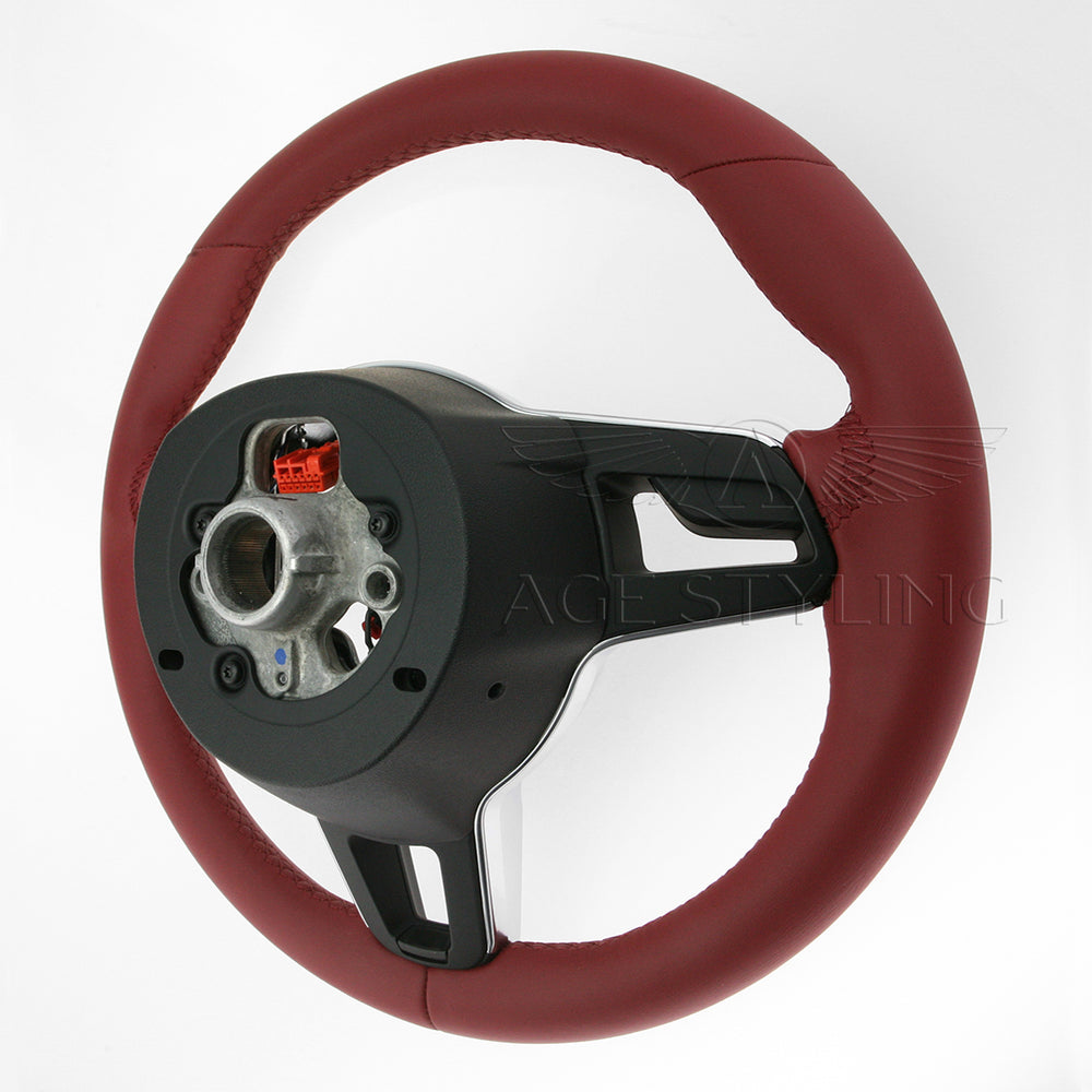 17-24 Porsche Boxster Cayman 911 Steering Wheel Bordeaux Red # 9P1-419-091-LJ-OG6