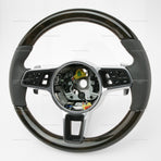 17-21 Porsche Panamera Walnut Wood Grey Leather Steering Wheel # 971-419-091-RN-OE5