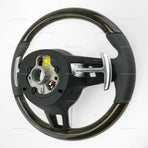 17-21 Porsche Panamera Walnut Wood Grey Leather Steering Wheel # 971-419-091-RN-OE5