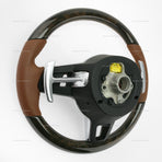 17-21 Porsche Panamera Walnut Wood Cohiba Brown Leather Steering Wheel # 971-419-091-RN-ON1