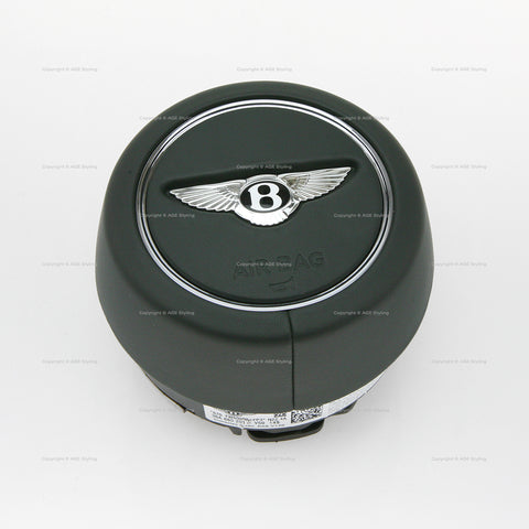 19-26 Bentley Bentayga Continental Flying Spur Driver Airbag Cumbrian Green Leather # 36A-880-201-H-V50
