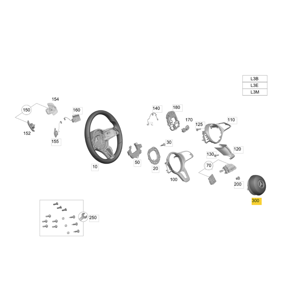 24-25 Mercedes-Benz EQB250+ EQB300 EQB350 GLA25 GLA35 Driver Airbag # 000-860-80-03-9116