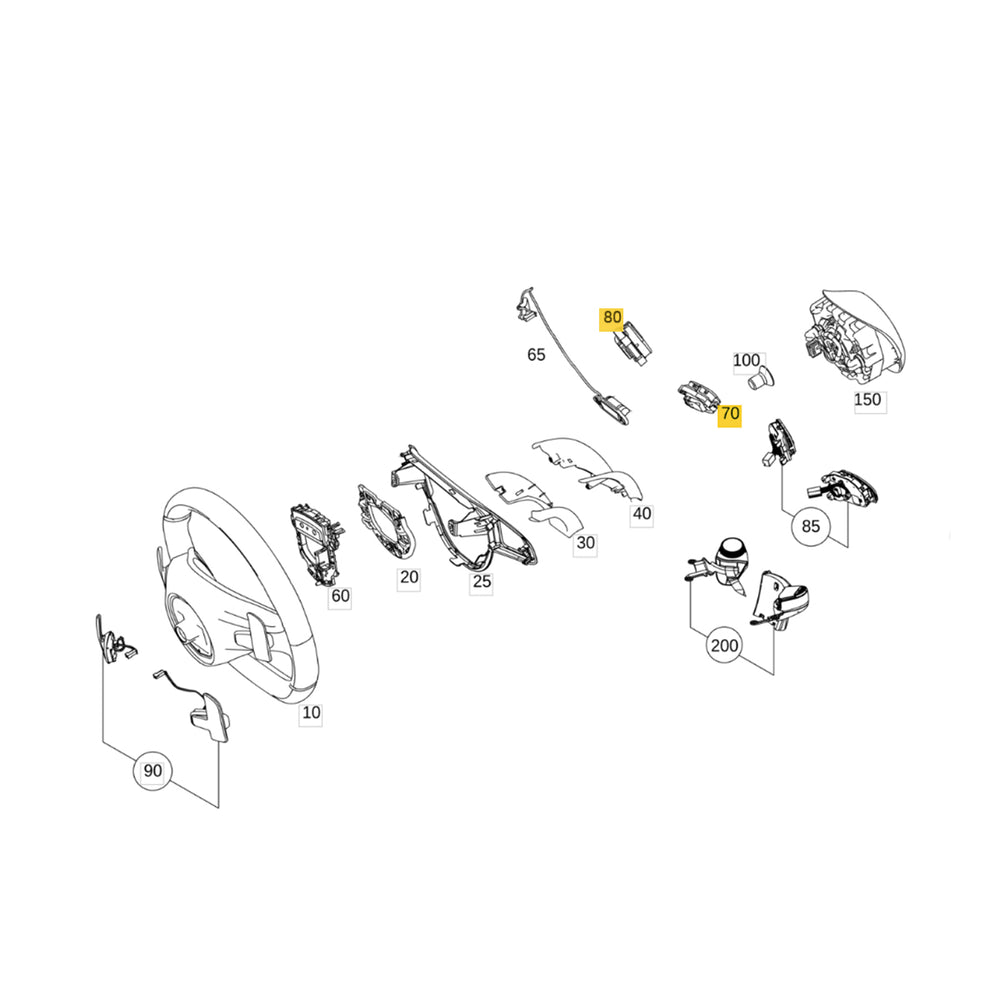 16-19 Mercedes-Benz AMG GT GTC GTR GTS Multimedia Switch Set L&R # 099-905-00-51 099-905-01-51