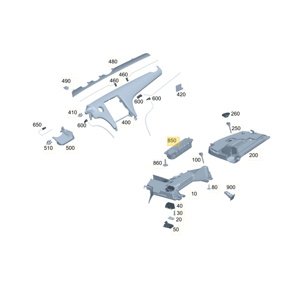 24-26 Mercedes-Benz E350 Driver Passenger Knee Airbag # 214-860-39-00