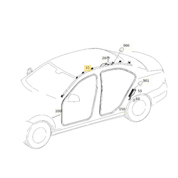 11-16 Mercedes-Benz E350 E550 E63 Head Airbag Left  # 212-860-47-02