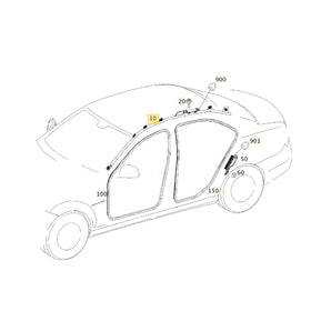 11-16 Mercedes-Benz E350 E550 E63 Head Airbag Right # 212-860-20-02