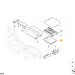 97-03 BMW 525i 528i 530i 540i M5 Center Armrest Tray # 51-16-8-196-967