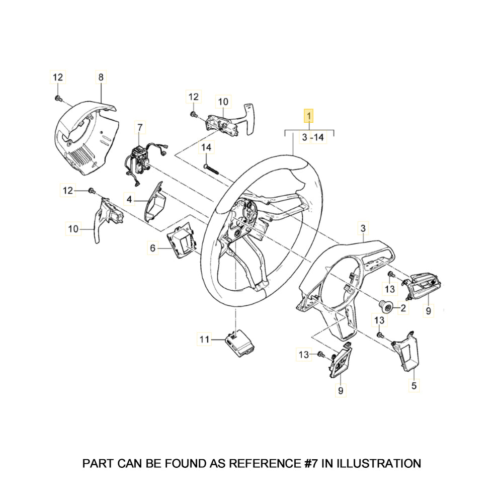 16-19 Porsche 911 Macan Cayman Boxster Cayenne Steering Wheel Airbag Harness Assembly # 9P1-971-388