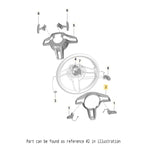 20-25 Porsche 911 Steering Wheel Front Bezel Trim Black Neodyme # 992‑419‑732‑IA7