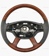 09 Mercedes-Benz S550 S600 S63 S65 Walnut Wood Steering Wheel Grey Leather # 221-460-33-03-7J14