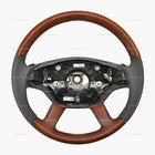 09 Mercedes-Benz S550 S600 S63 S65 Walnut Wood Steering Wheel Gray Leather # 221-460-33-03-7J14