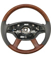 Mercedes-Benz S550 S600 S63 S65 Walnut Wood Steering Wheel Gray Leather # 221-460-33-03-7J14