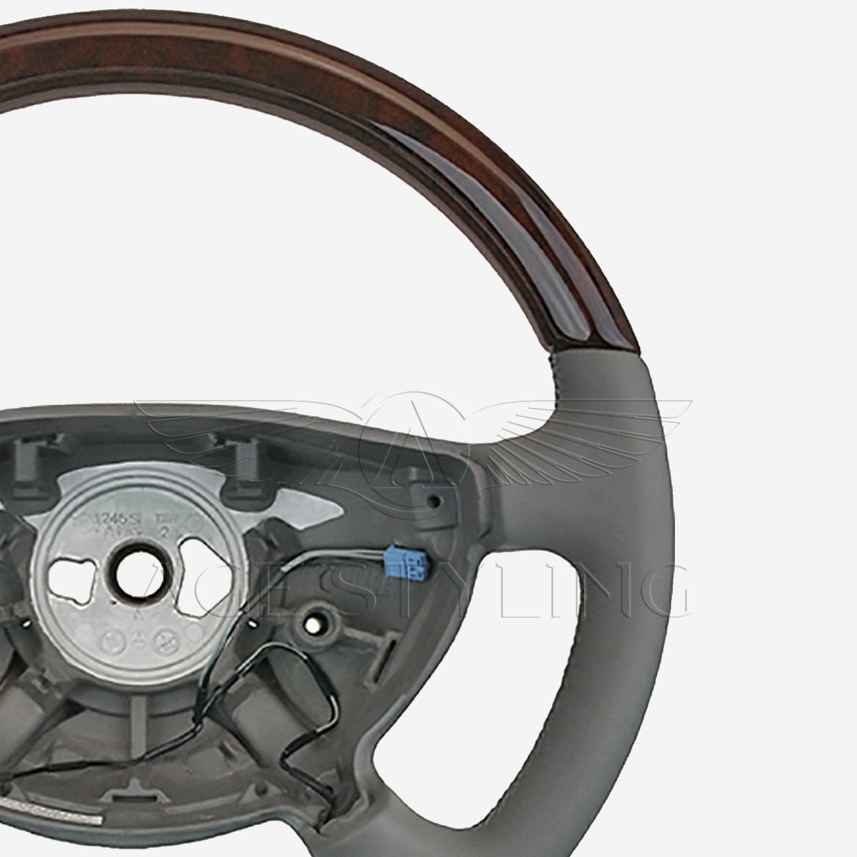 thumbnail image 2 of Custom Steering LTD Beige Leather Steering Wheel Cover For Mercedes E-Class W211 2002-2008 2 of 5