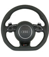 14-15 Audi RS5 Flat Bottom Steering Wheel with Airbag # 8T0-419-091-J-NOQ