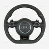 14-15 Audi RS5 Flat Bottom Steering Wheel with Airbag # 8T0-419-091-J-NOQ