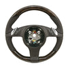 10-16 Porsche Cayenne Panamera Walnut Wood Espresso Brown Leather Steering Wheel # 7PP-419-091-CL-6H6