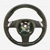 10-16 Porsche Cayenne Panamera Birch Wood Espresso Brown Leather Steering Wheel # 7PP-419-091-CN-6H6