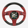 12-16 Porsche 911 Cayman Boxster Carbon Fiber Steering Wheel Carrera Red # 991-347-980-29-N14