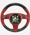 12-16 Porsche 911 Cayman Boxster Carbon Fiber Steering Wheel Carrera Red # 991-347-980-29-N14