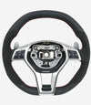 12-16 Mercedes-Benz C63 AMG Flat Bottom Alcantara Steering Wheel # 204-460-47-03-3D16