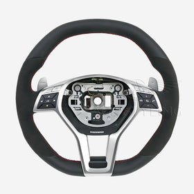 12-16 Mercedes-Benz C63 AMG Flat Bottom Alcantara Steering Wheel # 204-460-47-03-3D16