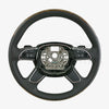12-15 Audi A6 A7 Walnut Wood & Leather Steering Wheel # 4G0-419-091-L-OVR