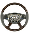 09-10 Mercedes-Benz CL550 CL600 CL63 CL65 Walnut Wood Basalt Gray Leather Steering Wheel # 221-460-30-03-7J14