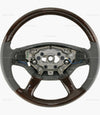 09-10 Mercedes-Benz CL550 CL600 CL63 CL65 Walnut Wood Basalt Grey Leather Steering Wheel # 221-460-30-03-7J14