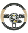 17-19 Porsche Panamera Carbon Fiber Luxor Leather Steering Wheel w Chrono # 971-419-091-FL-9J9