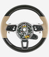 17-21 Porsche Panamera Carbon Fiber Luxor Leather Steering Wheel w Chrono # 971-419-091-FL-9J9