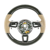 15-20 Porsche Macan Carbon Fiber PDK Steering Wheel Luxor Beige Leather # 95B-419-091-AL-9J9