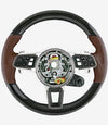 17-20 Porsche Panamera E-Hybrid Carbon Fiber Marsala Red Leather Steering Wheel w Chrono # 971-419-091-FL-8U7