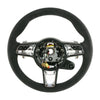 17-19 Porsche 911 Cayman 718 Boxster Suede Steering Wheel # 9P1-419-091-FL-2W0