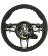17-19 Porsche 911 Cayman 718 Boxster Suede Steering Wheel # 9P1-419-091-FL-2W0