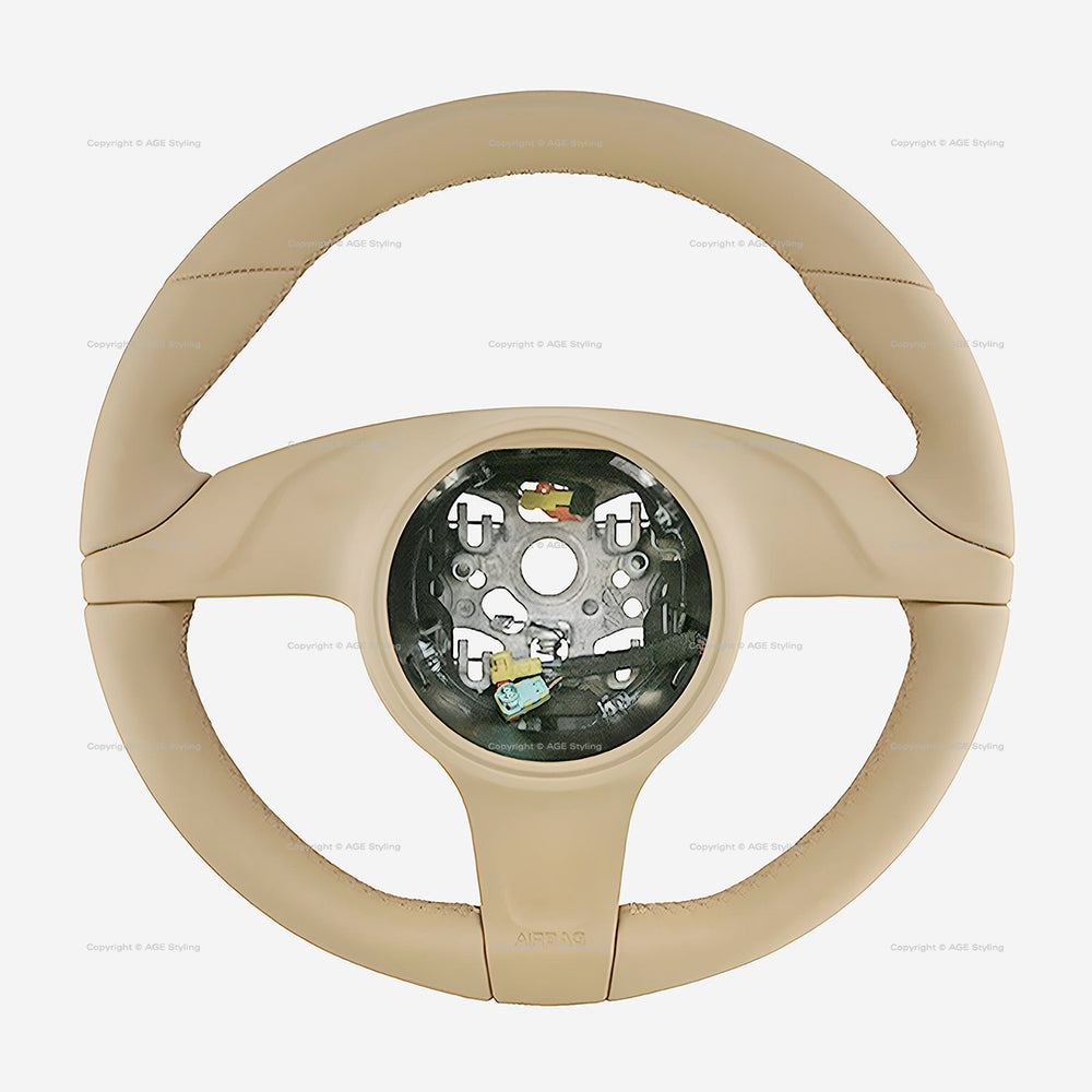 12-16 Porsche 911 Cayman Boxster Steering Wheel Luxor Beige # 991-347-803-47-9J9