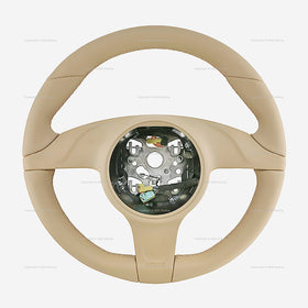 12-16 Porsche 911 Cayman Boxster Steering Wheel Luxor Beige # 991-347-803-47-9J9