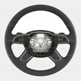 Audi A8 S8 Steering Wheel Black Leather with DSG Gear Shift Paddles # 4H0-419-091-AD-1KT, 4H0 419 091 AD 1KT, 4H0419091AD1KT