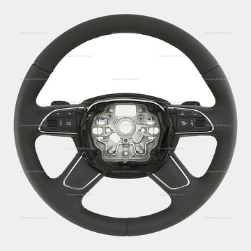 Audi A8 S8 Steering Wheel Black Leather with DSG Gear Shift Paddles # 4H0-419-091-AD-1KT, 4H0 419 091 AD 1KT, 4H0419091AD1KT