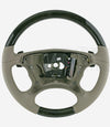 02-06 Mercedes-Benz SL500 SL600 Ash Wood Gray Leather Steering Wheel # 230-460-98-03-8L00