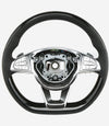 14-17 Mercedes-Benz S550 S600 S63 S65 Poplar Wood Black Leather Steering Wheel # 002-460-82-03-9E38