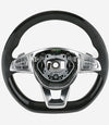 14-17 Mercedes-Benz S550 S600 S63 S65 Piano Black Lacquer Black Leather Steering Wheel # 002-460-75-03-9E38