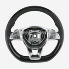 14-17 Mercedes-Benz S550 S600 S63 S65 Klavierlack-Lackierung Schwarzes Leder Lenkrad # 002-460-75-03-9E38